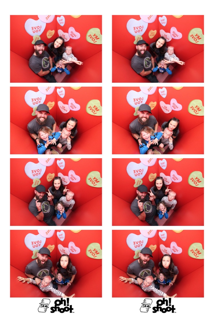 Family valentine photobooth strip