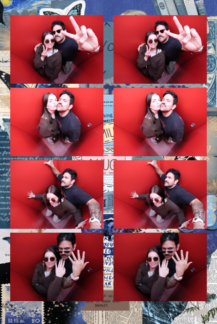 Couple strip with collage frame